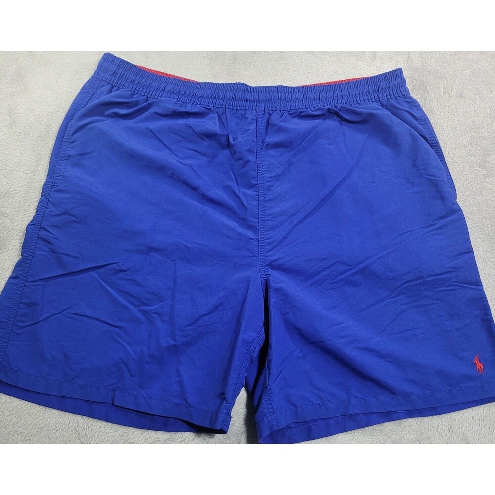 Polo Ralph Lauren Swim Shorts Mens 2XLT Blue Elastic Waist Drawstring Pockets